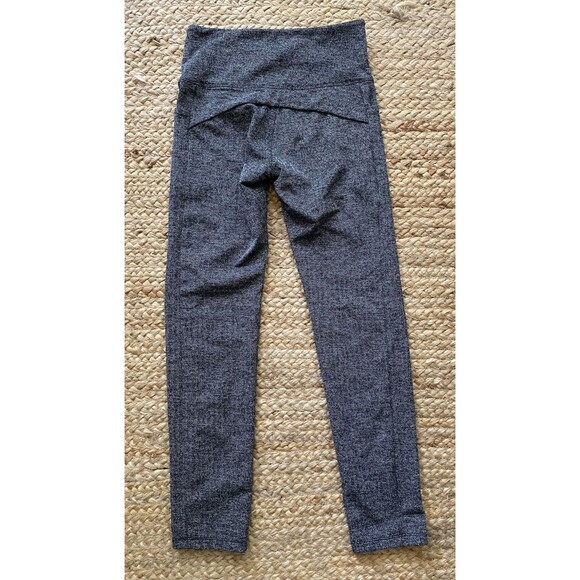 Athleta Mercer Herringbone Tight Leggings Size XXS Dark Gray Split Front Hem - Picture 6 of 7
